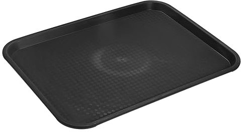 uxcell Plastic Fast Food Trays Bulk 12 x 16 Rectangular Serving Trays Cafeteria Trays Serving Platter for Restaurant Party Kitchen (Black)