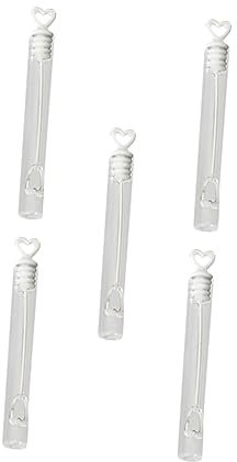 Toyvian 48st Spielzeug Riesige Seifenblasenmaschine Riesiger Blasenstab Leerer Bubble-Stick Liebe Herz Zauberstab Rohr Blase Leere Flasche Die Blase Weiß Kind Seifenwasser