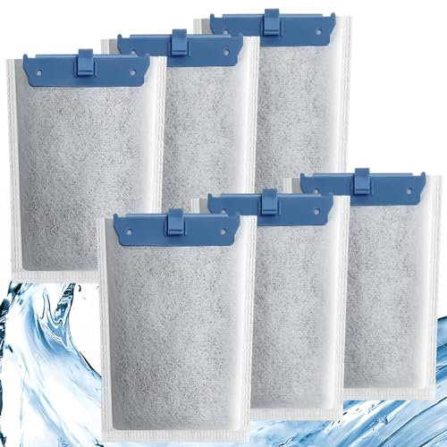 Confezione da 6 cartucce filtranti per filtri Tetra Whisper Bio-Bag, cartucce di ricambio medie per acquari compatibili con filtri Tetra Whisper 10i / IQ10 / PF10 e ReptoFilter da 20 galloni
