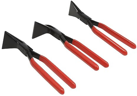 SUBKUDY Falzzange Set Kohlenstoffstahl Bleche Blechzange & Rutschfeste Griff Abkantzange Falzzangen Blechzange Satz 0° 45° & 90° (Rot)