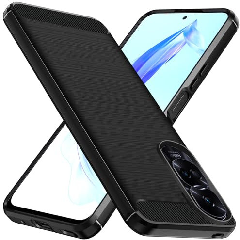 ivoler Coque Silicone pour Honor 90 Lite 5G, [Protection Antichoc Militaire] Étui de Protection, Mince Souple TPU Anti-Rayures Dos Bumper Housse, Noir