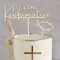 COLOFALLA 2 Stücke Cake Topper zur Konfirmation Holz Konfirmation Torten Topper Kuchen Topper Konfirmation Fisch Kuchen Deko Konfirmation Tortendeko für Konfirmation Junge Mädchen 121F5B4D