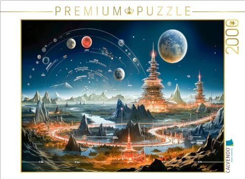 CALVENDO Puzzle Benachbarte Welten umkreisen Sich | 2000 Teile Lege-Größe 90 x 67 cm Foto-Puzzle für glückliche Stunden
