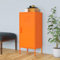 ZEYUAN Armario de Almacenamiento Acero Naranja 42,5x35x101,5 cm, Aparador Cocina, Mueble Comedor, Aparador Comedor, Vitrinas Y Aparadores