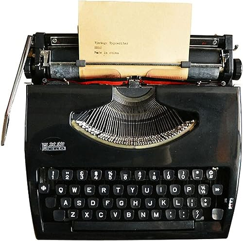 Schreibmaschine, altmodische manuelle Schreibmaschine, Klassische Nostalgie, tragbar und einfach zu bedienen, Retro-manuelle Schreibmaschine, Vintage-Geschenke für Schriftsteller, 30 x 30 x 10 cm