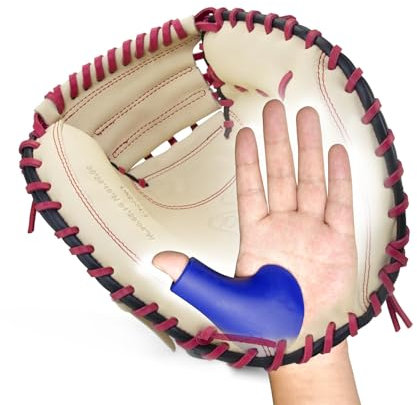 Catcher's Daumenschutz für Baseball- und Softball-Fänger, Daumenschutz für Baseball-Fänger, Ausrüstung, Trainingshilfe, Fängerzubehör, reduziert Stich-Blau