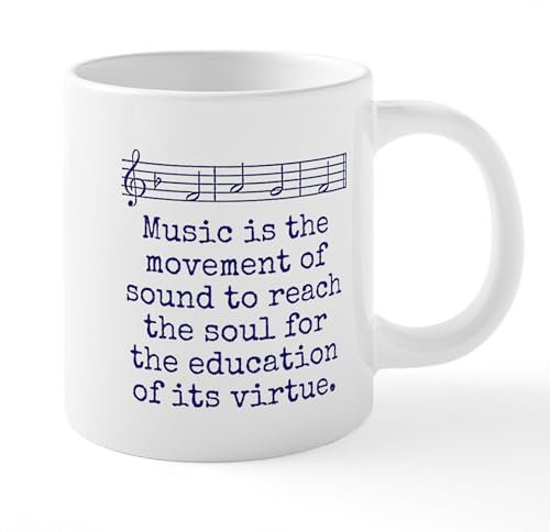 CafePress Music is The Movement of Sound Music Quote Mugs 20 oz Ceramic Mega Mug