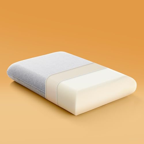 Sonive Memory Foam Pillow, Pillow for Stomach 60x40x10cm Grey