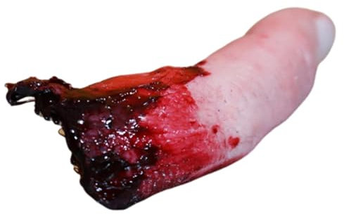 Accessoire de doigts coupés, doigts coupés d'Halloween,Doigts coupés - Faux doigt sanglant en résine solide pour Halloween, simulation de doigt sanglant pour effrayer les amis