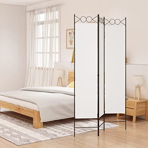 TREISL Paravento per Camera da Letto Bianco 120x200 cm in Tessuto Divisore per Ambienti Funzione Versatile Paravento per Separare la Casa Studio Finestra Bloccare la Luce Diretta del Sole
