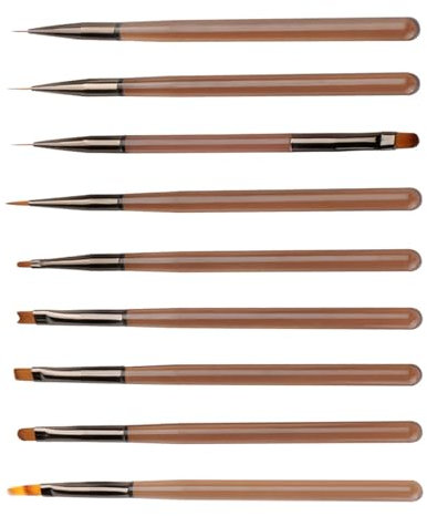 9 Pieces Nails Brushes Nails Art Brushes Set Nails Painting Brush Set Nails Art Liner Brushes Manicure Tool For Nails