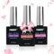 FZANEST Builder Nail Gel With Top and Base Coat HEMA Free, 15ml * 3pcs Gel Polish Kit for Nail Thickening Apex Extension Soak Off No Wipe Top Finish Base LED Lamp Cured