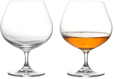 GLASKEY 22oz Large Brandy Snifter Glasses Set of 2,Crystal Cognac Glasses for Cognac,Brandy,Whiskey,Dishwasher Safe,Perfect for Home,Restaurants and Party