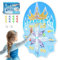 GirliGlee Jeux Flechette Enfant,Fléchettes 66cm avec 12 Balles,Cible Collante Flechette Enfant, Jouet Intérieur Extérieur pour Fille 3 4 5 6 7 8 9 Ans,Decoration Anniversaire Reine des Neiges