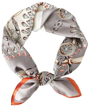 Damen Seidentuch Leicht 2025 Sommer Seidenschals Mode Druck Trendy Quadratisch Kopftuch Schal Halstuch Elegante Schal Tuch Geschenk für Frauen