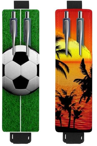 Eslifey Tragbarer Stifthalter, Schildkröte, Meeresschildkröte, Tier, Unterwasser-Stifthalter, Stifteetui für 2 oder 3 Stifte, verstellbares Gummiband, abnehmbar, 2 Stück, Mehrfarbig 2, 6.1x1.8in