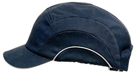 JSP HardCap A1+ – Flammhemmende Anstoßkappe mit kurzem Schirm, Marineblau | Komfortabler Kopfschutz für Arbeit & Industrie (ABP000-002-100)