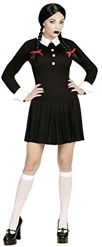 W WIDMANN MILANO Party Fashion Kostüm Dark Girl, Kleid, schwarz, Schuluniform, Gothic, Faschingskostüme, Halloween, XS