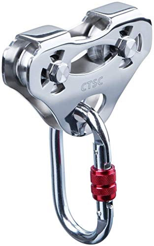 CTSC Klettern Riemenscheiben mit ovalem Karabiner, Zipline Riemenscheibe Kit für Hinterhof Zipline, Schleppen, mit Gut Qualitativen Kugellagern646167