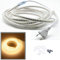 FOLGEMIR 8 Meter Warmweiß LED Band, 2835 SMD 144 Leds/m Lichtleiste, 220V 230V LED Strip, sehr helle Beleuchtung - ca. 900 LM pro Meter, IP65 wasserdicht