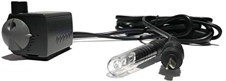 Sicce MiMouse Spotty Wasserpumpe (18,5 W, 300 l/h, 0,50 Förderhöhe), hochwertige Qualitätspumpe aus Italien, kleine Pumpe mit Licht für Ihren Zimmerbrunnen (ohne 12V-Trafo)