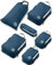 TRIPPED Travel Gear Reise-Kompressions-Packwürfel, Koffer- und Rucksack-Organizer für Kleidung, Marineblau, 6 Piece