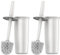 MR.SIGA Toilet Bowl Brush and Holder for Bathroom, White, 2 Pack