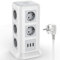 TESSAN Multiprise Tour avec 11 Prises(2500W/10A) et 3 Ports USB, avec Interrupteur de Protection Contre Les Surcharges. Electrique Tour Multiprises pour Bureau et Maison, 2M, Blanc