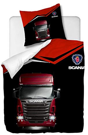 Bettwäsche Set 2 teilig,Klassisches LKW Bettbezüg 135 x 200 cm und 1 Kissenbezüg 80 x 80 cm,Hypoallergenic,70% Polyester/30% Lyocell Mikrofaser Schlafkomfort und mit Reißverschluss - Muster 8
