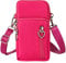 Travel Moblie Phone Shoulder Pouch Crossbody Bag for Samsung Galaxy S23 Ultra S23+ A06 A05 A56 A13 A14 A04 A04s M35 M33 iPhone 11 Pro Max XS Max OnePlus 13 12 11 10 Pro (Pink)