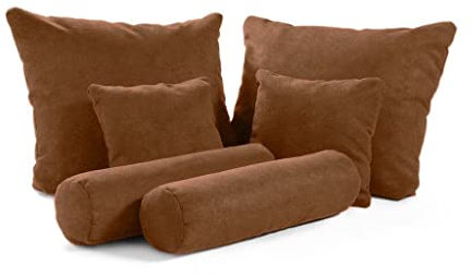 Froschkönig24 Kissen-Set 6-teilig Sofakissen Dekokissen Ranger Cognac