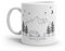 Mug de camping en émail personnalisable avec nom et camping-car, cadeau pour camper, van Bulli, extérieur (tasse en céramique) Blanc