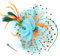 DRESHOW Fascinators Hut Blume Mesh Bänder Federn auf einem Stirnband und Einem Geteilten Clip Cocktail Tea Party Headwear für Mädchen und Damen