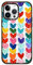 CASETiFY Impact Case MagSafe kompatibel für iPhone 14 Pro Max – Polka Daub Herzen – Glänzend Schwarz Re/CASETiFY