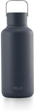EQUA Timeless - Botella de acero inoxidable (600 ml, color azul marino)