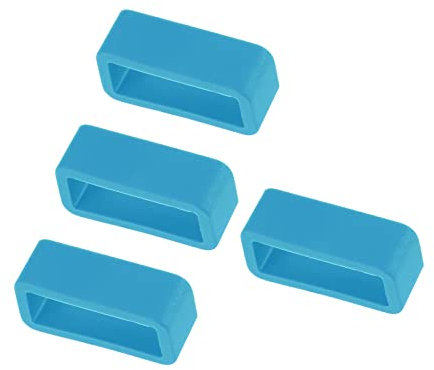 Kozelo 4pcs Montre Bande Boucle - [16 mm Largeur] Caoutchouc Montre Support pour Montre Bande Gardien Réparation Remplacement Utilisation, Turquoise Bleu, Silicone