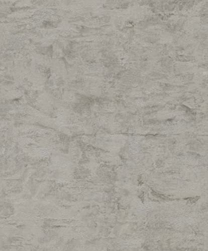 Rasch Factory V 499728 Papier peint non tissé aspect béton effet vieilli gris argenté métallisé aspect béton