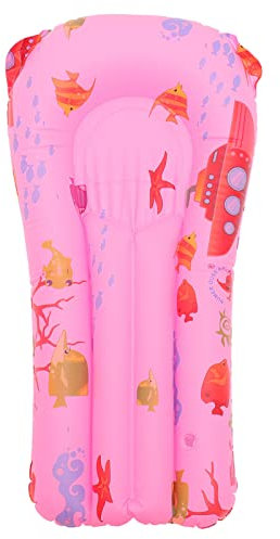 LIFKOME Corps Gonflable Planches Flottantes sans Poignées Bodyboard Gonflable pour Enfants Nageant Portable Planche Flottante Surf Embarquement Plage Océan Jouet De Natation Rose