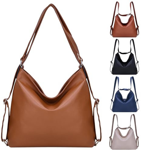 ARNTY Rucksack Damen,Handtasche Rucksack Tasche 2 in 1 Damen,Rucksack Damen Elegant,Schultertasche Damen für Arbeit, Reisen, Ausflug(Hellbraun)