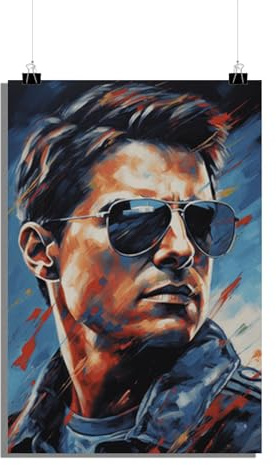25 Artstreet Tom Cruise Hollywood Ikone Poster | Kunstdruck | 180 g mattes Papier | Wanddeko für Wohnzimmer und Jugendzimmer | 60 x 90 cm