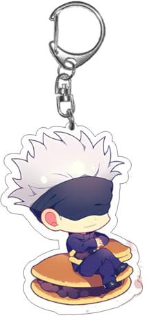 XSLGOGO Jujutsu Kaisen Schlüsselanhänger Anhänger Gojo Satoru Itadori Yuji Geto Anime Cute Figure Anhänger Schlüsselanhänger Ornament Neuheit Geschenk Zubehör