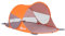 Outsunny Abri de Plage Tente de Plage Pliable Pop-up Automatique instantané Protection UV fenêtre arrière Grand Tapis de Sol Orange