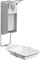 1x ARNOMED Desinfektionsspender mit Tropfschale, Aluminium Seifenspender für 500ml, Seifenspender zur Wandbefestigung mit kurzem Armhebel, Eurospender für Desinfektionsmittel, Soap Dispenser, Spender