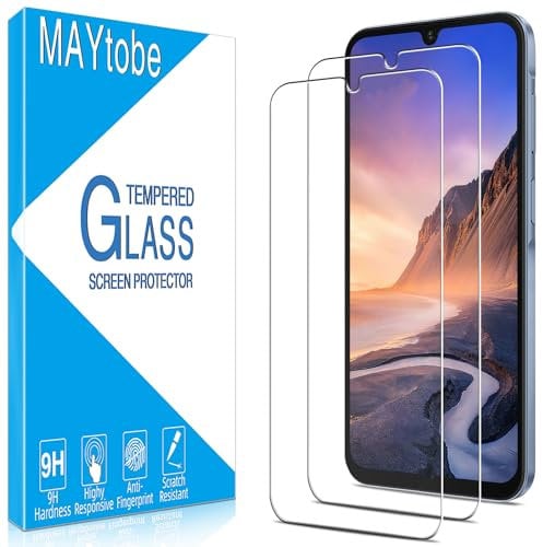 MAYtobe 2 Unidades Protector de Pantalla para Samsung Galaxy A15 5G/4G, Cristal Vidrio Templado Antiarañazos, Antihuellas, Sin Burbujas, Dureza 9H, Ultra Transparente, Ultra Resistente