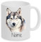 Sibirischer Husky -Personalisierte Tasse Hund mit Namen -6 Varianten, Artikelform: #1