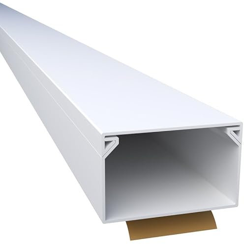 CILSON WDK4025SW 6700250 Kabelkanal Selbstklebend 40x25mm Weiß - 1 m / 1000 mm, Maximale Kapazität, Einfache Kabelunterbringung