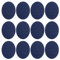 PATIKIL Parches Termoadhesivos Kit de 12 Parches de Terciopelo para Coderas y Rodilleras Parches de Reparación Ovalados para Ropa Pantalones Chaquetas Decoración Azul Zafiro