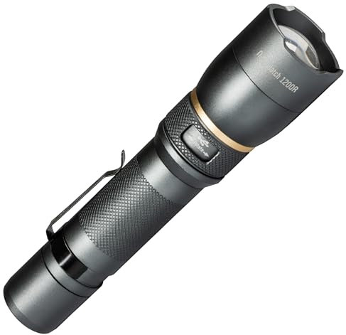 LED's work 700364 Akku LED-Taschenlampe 1200 Lumen Zoom Dimmbar IPX7 USB-C