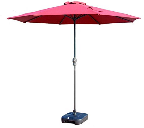 IFCXA Parasols 2,7 m Parasol de patio/jardin avec manivelle, parfait pour la cour extérieure, le marché d'événements commerciaux, le camping, le côté piscine (couleur : vert foncé), Vert, kaki