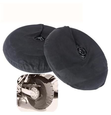 DKWOIS Compatible With 17inch Universal Tyre Warmers Windstop Motorcycle Cover Polar Fleece Windbreak Front & Rear Thicken